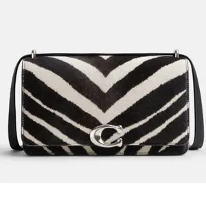 バッグ Coach Zebra Unborn Carf Shoulder Bag Coach Zebra Unborn Carf Shoulder Bag Leather Tassel Rare